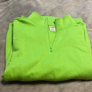 Victoria’s Secret pink size medium half zip pull over. Smoke free home.